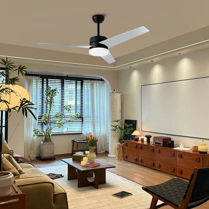 Immax NEO 07285L - LED+CCT Stropni ventilator s prigušivim LED svjetlom VARIABLE LED/24W/230V 3000/4000/6000K Wi-Fi Tuya prom. 132 cm + daljinski upravljač