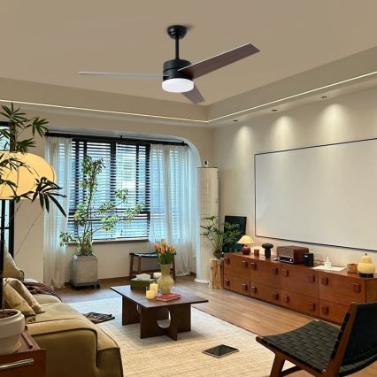 Immax NEO 07285L - LED+CCT Stropni ventilator s prigušivim LED svjetlom VARIABLE LED/24W/230V 3000/4000/6000K Wi-Fi Tuya prom. 132 cm + daljinski upravljač