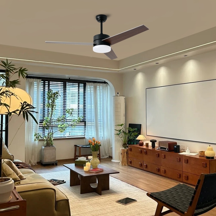 Immax NEO 07285L - LED+CCT Stropni ventilator s prigušivim LED svjetlom VARIABLE LED/24W/230V 3000/4000/6000K Wi-Fi Tuya prom. 132 cm + daljinski upravljač