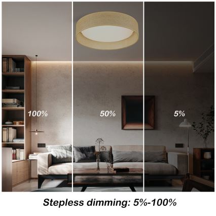 Immax NEO 07289L - LED+CCT stropno svjetlo s mogućnošću prigušivanja LONA LED/36W/230V 3000-6000K Wi-Fi Tuya promjer 45,5 cm + daljinski upravljač