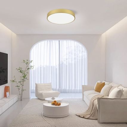 Immax NEO 07292L - LED stropno svjetlo s mogućnošću prigušivanja NEO LITE SEMPLICI LED/36W/230V 3000-6000K promjer 40 cm Wi-Fi Tuya zlatno + daljinski upravljač