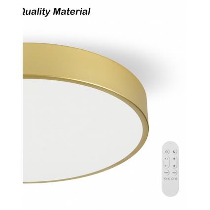 Immax NEO 07292L - LED stropno svjetlo s mogućnošću prigušivanja NEO LITE SEMPLICI LED/36W/230V 3000-6000K promjer 40 cm Wi-Fi Tuya zlatno + daljinski upravljač
