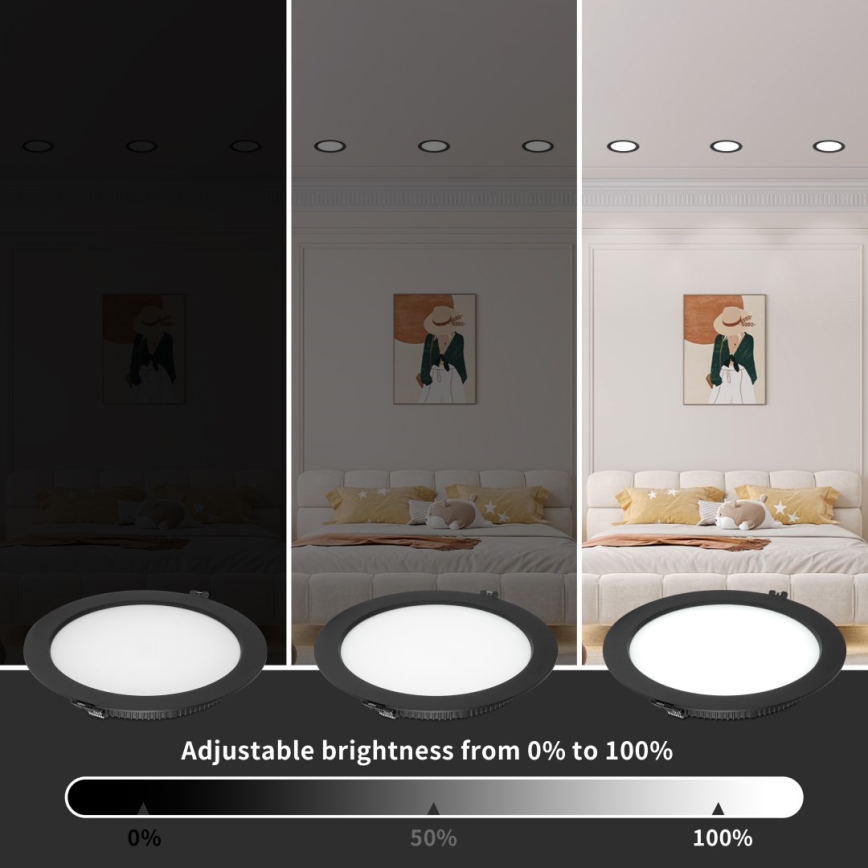 Immax NEO 07294L - LED ugradna stropna svjetiljka DOWN, s mogućnošću prigušivanja, LED/36W/230V, Wi‑Fi, Tuya Ø 23 cm, bijela