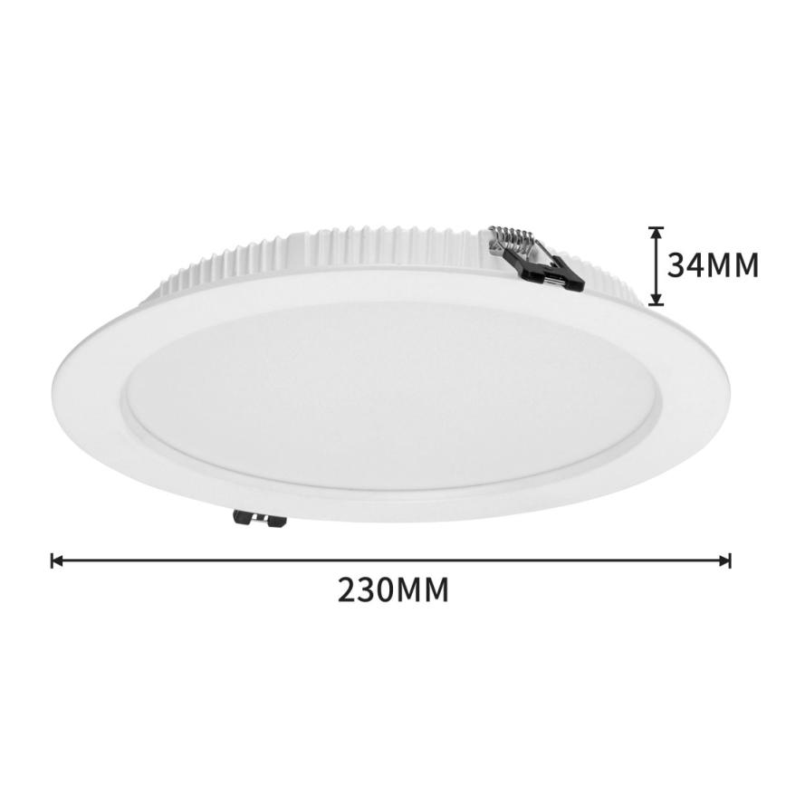 Immax NEO 07294L - LED ugradna stropna svjetiljka DOWN, s mogućnošću prigušivanja, LED/36W/230V, Wi‑Fi, Tuya Ø 23 cm, bijela