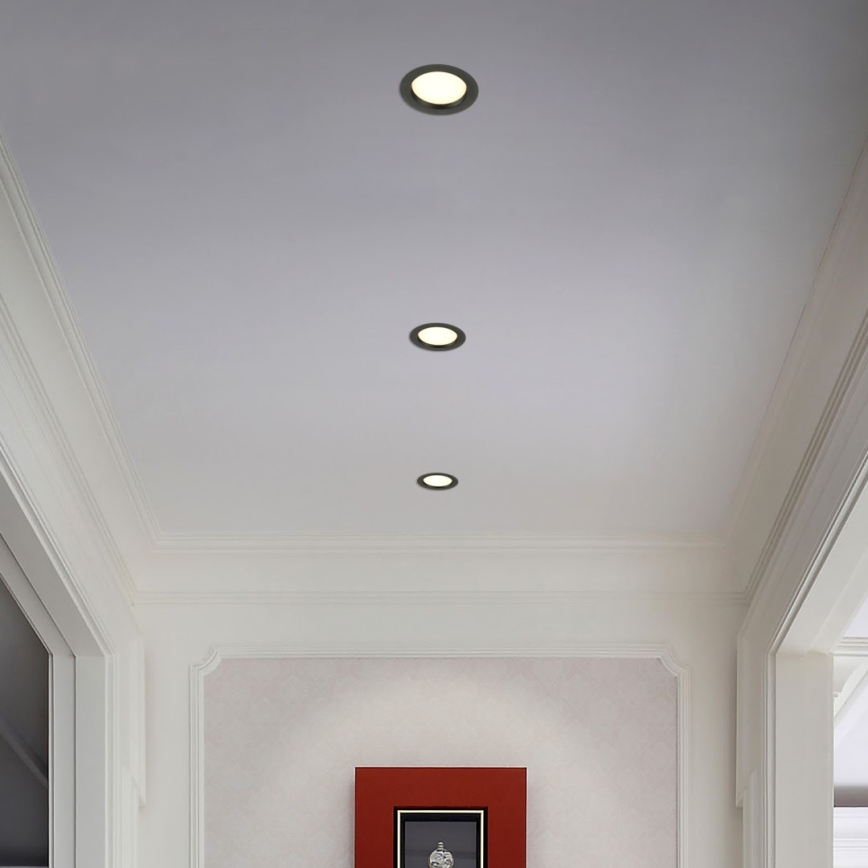 Immax NEO 07294L - LED stropna ugradna svjetiljka DOWN s mogućnošću prigušivanja LED/12W/230V Wi-Fi Tuya pr. 12 cm crna