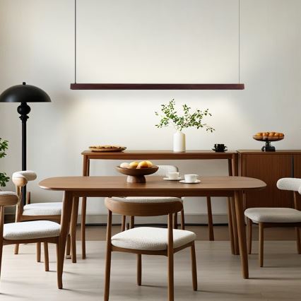 Immax NEO 07301L - LED luster s mogućnošću prigušivanja na sajli MADEIRA LED/33W/230V Wi-Fi Tuya 152 cm orah + daljinski upravljač