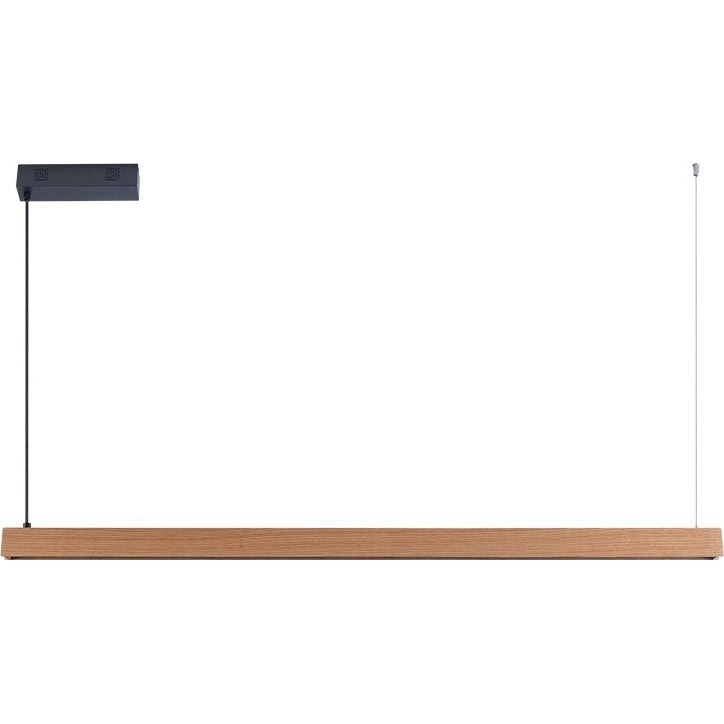 Immax NEO 07303L - LED luster na sajli MADEIRA s mogućnošću prigušivanja LED/26W/230V Wi-Fi Tuya, 122 cm, hrast + daljinski upravljač