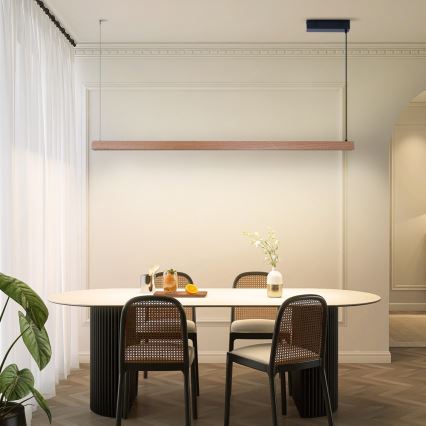 Immax NEO 07304L - LED viseći luster s mogućnošću prigušivanja na kabelu MADEIRA LED/33W/230V Wi-Fi Tuya 152 cm hrast + daljinski upravljač