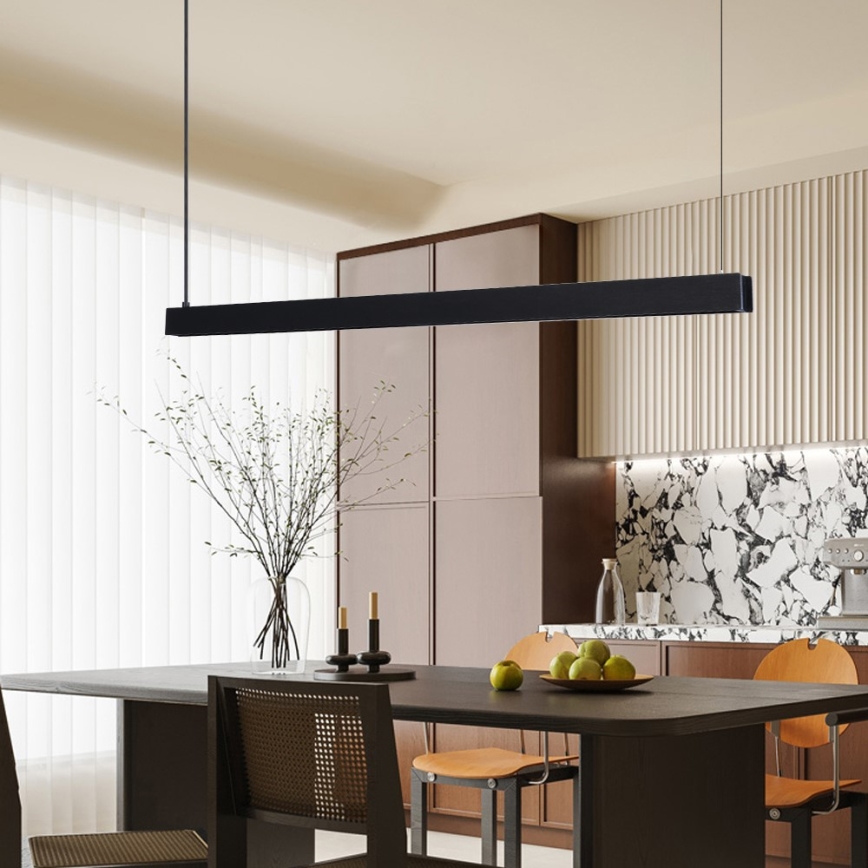 Immax NEO 07306L - LED prigušivi luster na sajli MADEIRA LED/26W/230V Wi‑Fi (Tuya), 122 cm, crni + daljinski upravljač