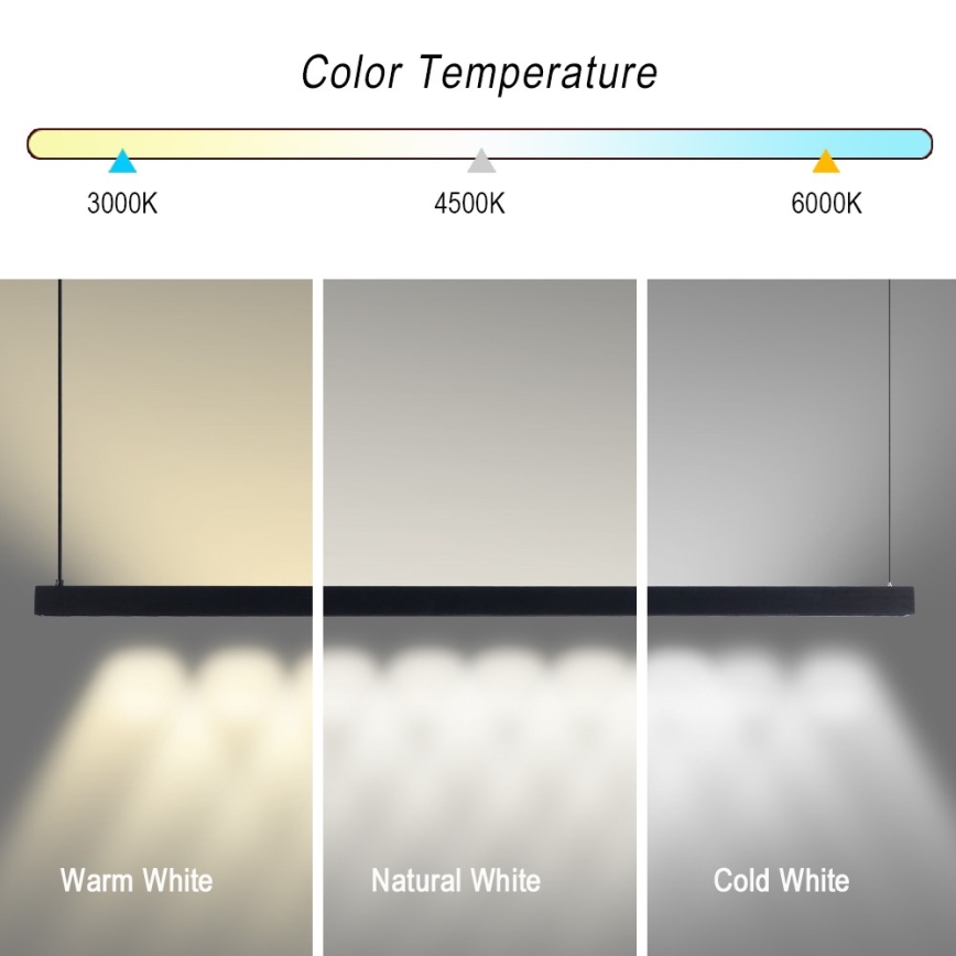 Immax NEO 07307L - LED luster s mogućnošću prigušivanja na užetu MADEIRA LED/33W/230V Wi‑Fi Tuya 152 cm crna + daljinsko upravljanje