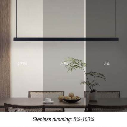 Immax NEO 07307L - LED luster s mogućnošću prigušivanja na užetu MADEIRA LED/33W/230V Wi‑Fi Tuya 152 cm crna + daljinsko upravljanje