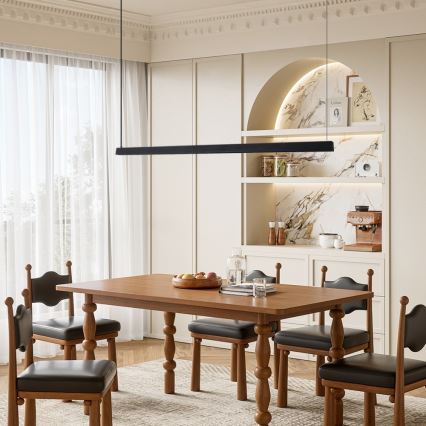 Immax NEO 07308L - LED luster s prigušivanjem na sajli MADEIRA LED/44W/230V Wi-Fi Tuya 202 cm crna + daljinski upravljač