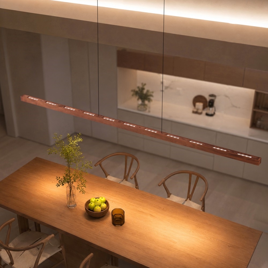 Immax NEO 07309L - Prigušivi LED viseći luster na sajli sa senzorom MADEIRA LED/37W/230V 157 cm orah