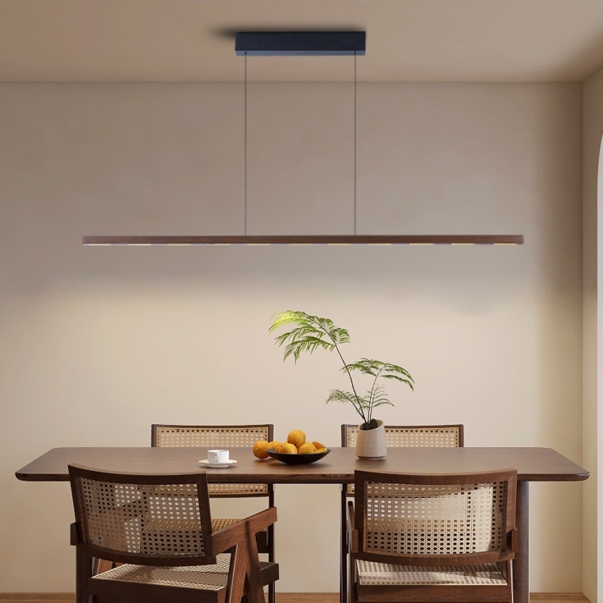 Immax NEO 07309L - Prigušivi LED viseći luster na sajli sa senzorom MADEIRA LED/37W/230V 157 cm orah