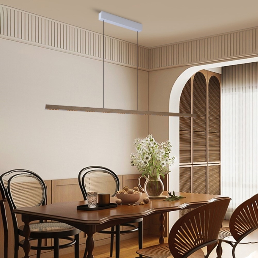 Immax NEO 07310L - LED luster na sajli s mogućnošću dimiranja i senzorom MADEIRA LED/37W/230V 157 cm jasen