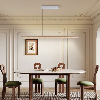 Immax NEO 07310L - LED luster na sajli s mogućnošću dimiranja i senzorom MADEIRA LED/37W/230V 157 cm jasen