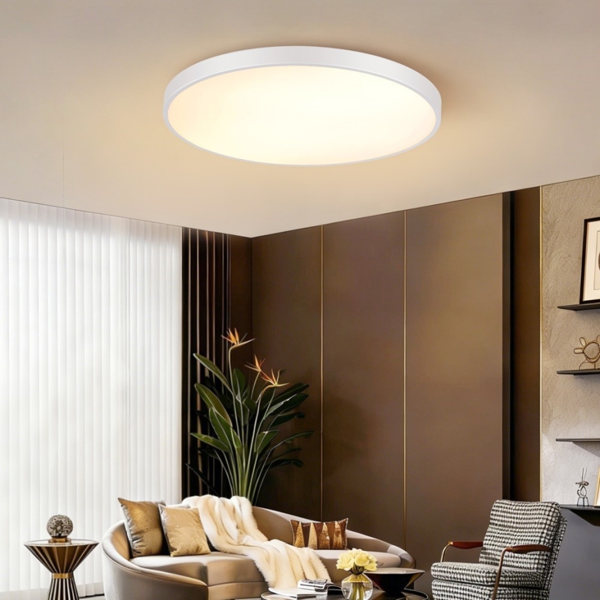 Immax NEO 07315L - LED stropno svjetlo s prigušivanjem SEMPLICI LED/96W/230V Ø 80 cm Wi-Fi Tuya bijela + daljinski upravljač