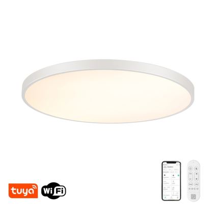 Immax NEO 07316L - LED prigušivo stropno svjetlo SEMPLICI LED/128W/230V Ø 100 cm Wi-Fi Tuya bijelo + daljinski upravljač