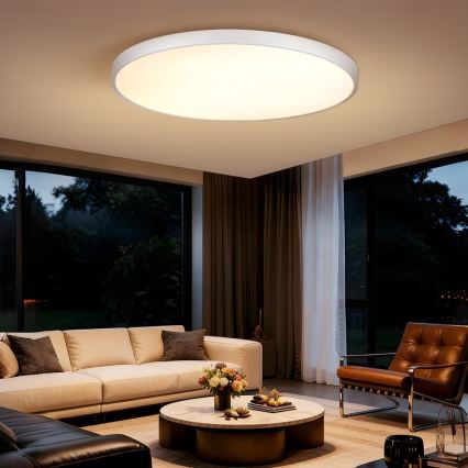 Immax NEO 07316L - LED prigušivo stropno svjetlo SEMPLICI LED/128W/230V Ø 100 cm Wi-Fi Tuya bijelo + daljinski upravljač