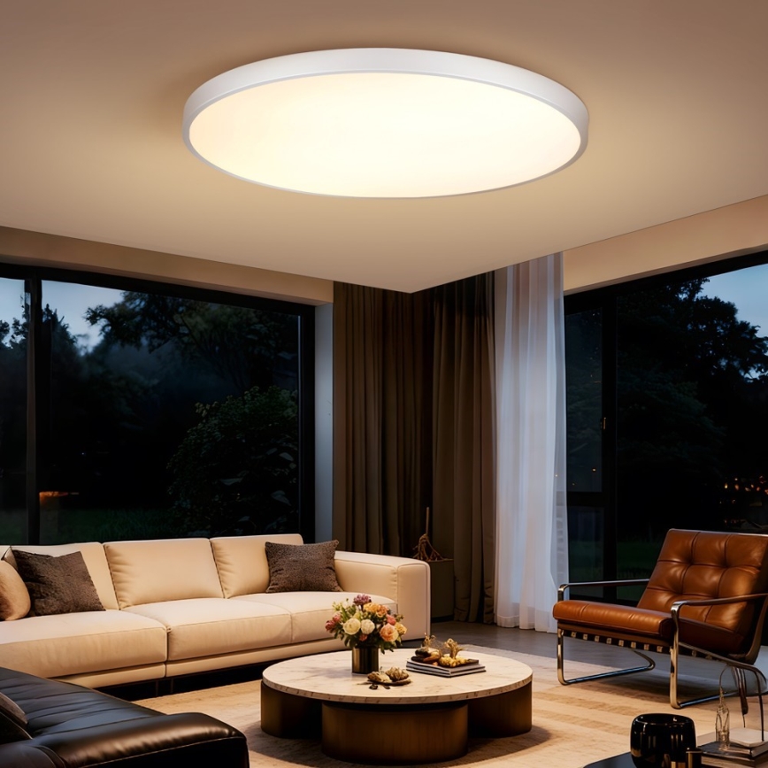 Immax NEO 07316L - LED prigušivo stropno svjetlo SEMPLICI LED/128W/230V Ø 100 cm Wi-Fi Tuya bijelo + daljinski upravljač