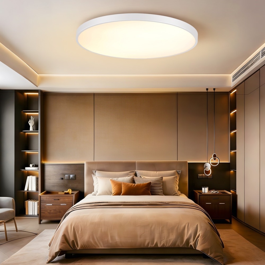 Immax NEO 07316L - LED prigušivo stropno svjetlo SEMPLICI LED/128W/230V Ø 100 cm Wi-Fi Tuya bijelo + daljinski upravljač