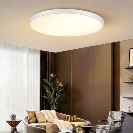 Immax NEO 07316L - LED prigušivo stropno svjetlo SEMPLICI LED/128W/230V Ø 100 cm Wi-Fi Tuya bijelo + daljinski upravljač