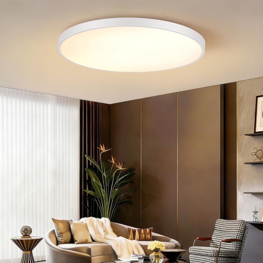 Immax NEO 07316L - LED prigušivo stropno svjetlo SEMPLICI LED/128W/230V Ø 100 cm Wi-Fi Tuya bijelo + daljinski upravljač