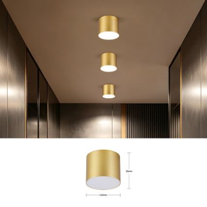 Immax NEO 07317L - Prigušiva stropna LED svjetiljka RONDATE LED/18W/230V pr. 11,5 cm Wi-Fi Tuya zlatna