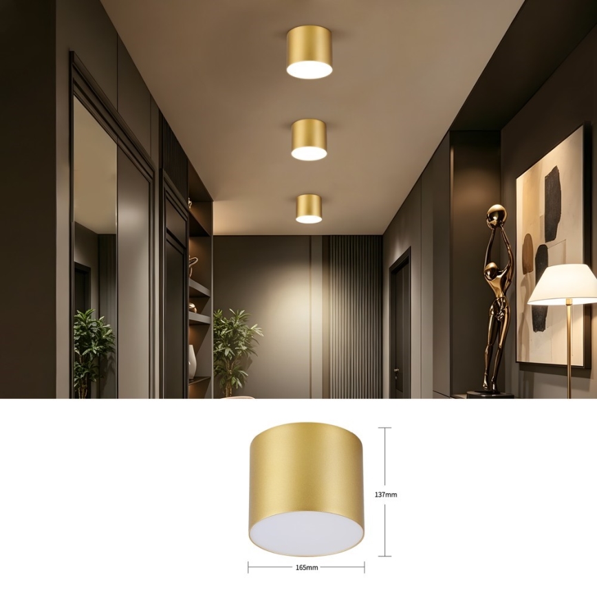 Immax NEO 07318L - LED prigušivo stropno svjetlo RONDATE LED/32W/230V Ø 16,5 cm Wi-Fi Tuya zlatno