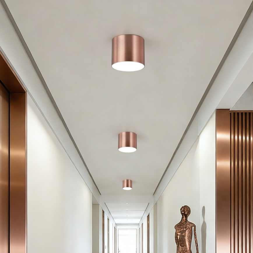Immax NEO 07319L - prigušivo LED stropno svjetlo RONDATE LED/18W/230V, promjer 11,5 cm, Wi-Fi Tuya, ružičasto zlato