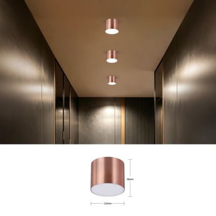 Immax NEO 07319L - prigušivo LED stropno svjetlo RONDATE LED/18W/230V, promjer 11,5 cm, Wi-Fi Tuya, ružičasto zlato
