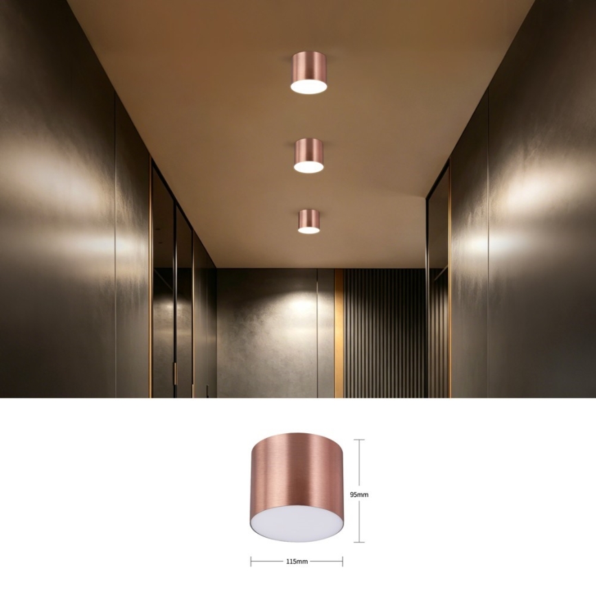Immax NEO 07319L - prigušivo LED stropno svjetlo RONDATE LED/18W/230V, promjer 11,5 cm, Wi-Fi Tuya, ružičasto zlato