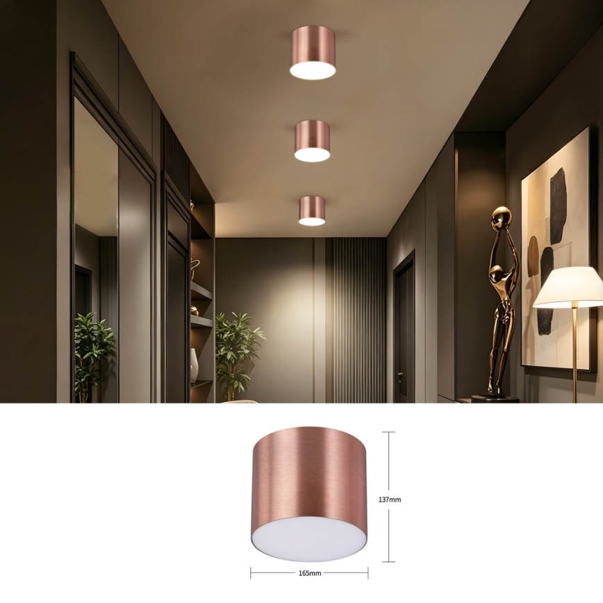 Immax NEO 07320L - LED prigušivo stropno svjetlo RONDATE LED/32W/230V Ø 16,5 cm Wi‑Fi Tuya ružičasto-zlatna