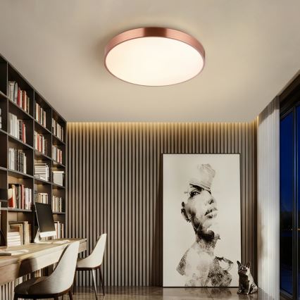 Immax NEO 07321L - LED stropna svjetiljka s mogućnošću prigušivanja NEO LITE SEMPLICI LED/36W/230V, promjer 40 cm, Tuya ružičasto zlato + daljinski upravljač