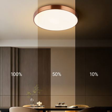 Immax NEO 07321L - LED stropno svjetlo s mogućnošću prigušivanja NEO LITE SEMPLICI LED/36W/230V, promjer 40 cm, bakreno + daljinski upravljač