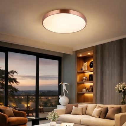 Immax NEO 07322L - LED prigušivo stropno svjetlo NEO LITE SEMPLICI LED/60W/230V, promjer 60 cm, Tuya rosé gold s daljinskim upravljačem