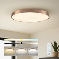 Immax NEO 07323L - LED prigušiva stropna svjetiljka SEMPLICI LED/96W/230V Ø 80 cm Wi-Fi Tuya ružičasto zlato + daljinsko upravljanje