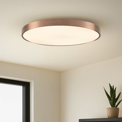 Immax NEO 07323L - LED prigušiva stropna svjetiljka SEMPLICI LED/96W/230V Ø 80 cm Wi-Fi Tuya ružičasto zlato + daljinsko upravljanje