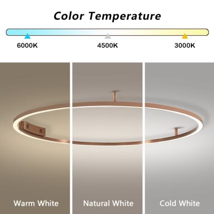 Immax NEO 07325-120C - LED prigušivo stropno svjetlo FINO LED/72W/230V 120 cm Tuya ružičasto zlato + daljinski upravljač