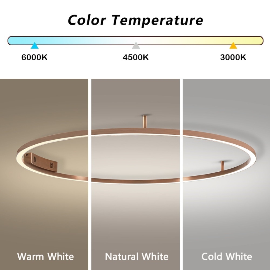 Immax NEO 07325-120C - LED prigušivo stropno svjetlo FINO LED/72W/230V 120 cm Tuya ružičasto zlato + daljinski upravljač