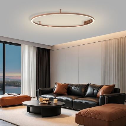 Immax NEO 07325-120C - LED prigušivo stropno svjetlo FINO LED/72W/230V 120 cm Tuya ružičasto zlato + daljinski upravljač