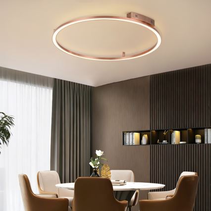 Immax NEO 07325-120C - LED prigušivo stropno svjetlo FINO LED/72W/230V 120 cm Tuya ružičasto zlato + daljinski upravljač