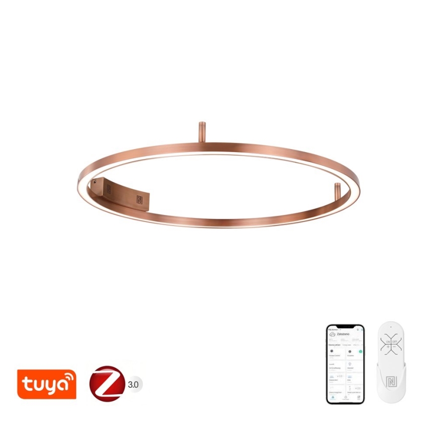 Immax NEO 07326-80C - LED prigušivo stropno svjetlo FINO LED/55W/230V 80 cm Tuya ružičasto zlato + daljinski upravljač