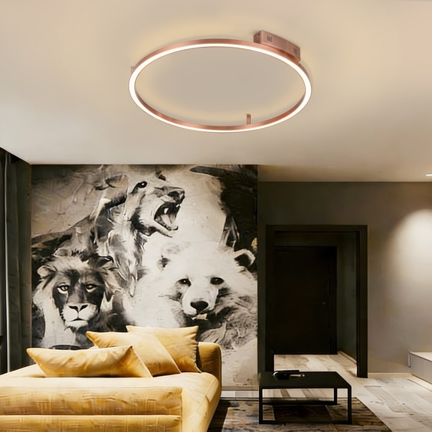 Immax NEO 07326-80C - LED prigušivo stropno svjetlo FINO LED/55W/230V 80 cm Tuya ružičasto zlato + daljinski upravljač