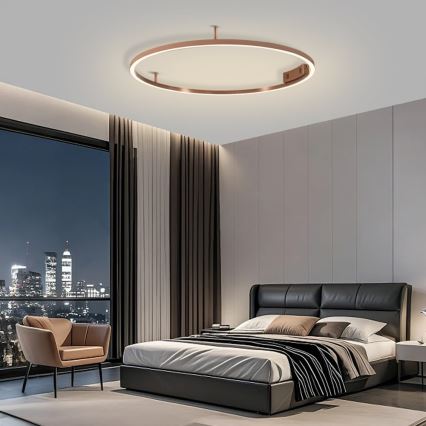 Immax NEO 07326-80C - LED prigušivo stropno svjetlo FINO LED/55W/230V 80 cm Tuya ružičasto zlato + daljinski upravljač