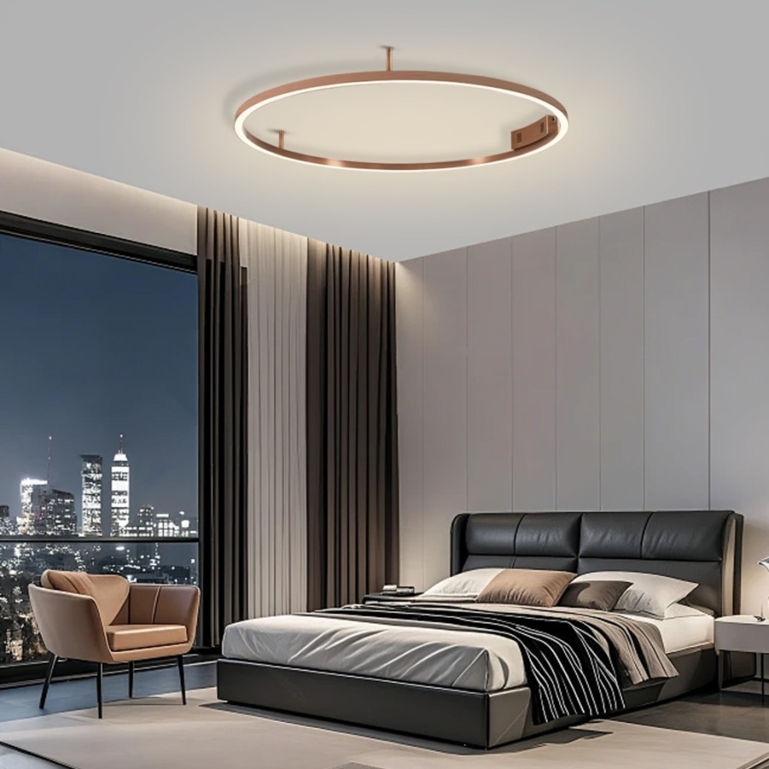 Immax NEO 07326-80C - LED prigušivo stropno svjetlo FINO LED/55W/230V 80 cm Tuya ružičasto zlato + daljinski upravljač