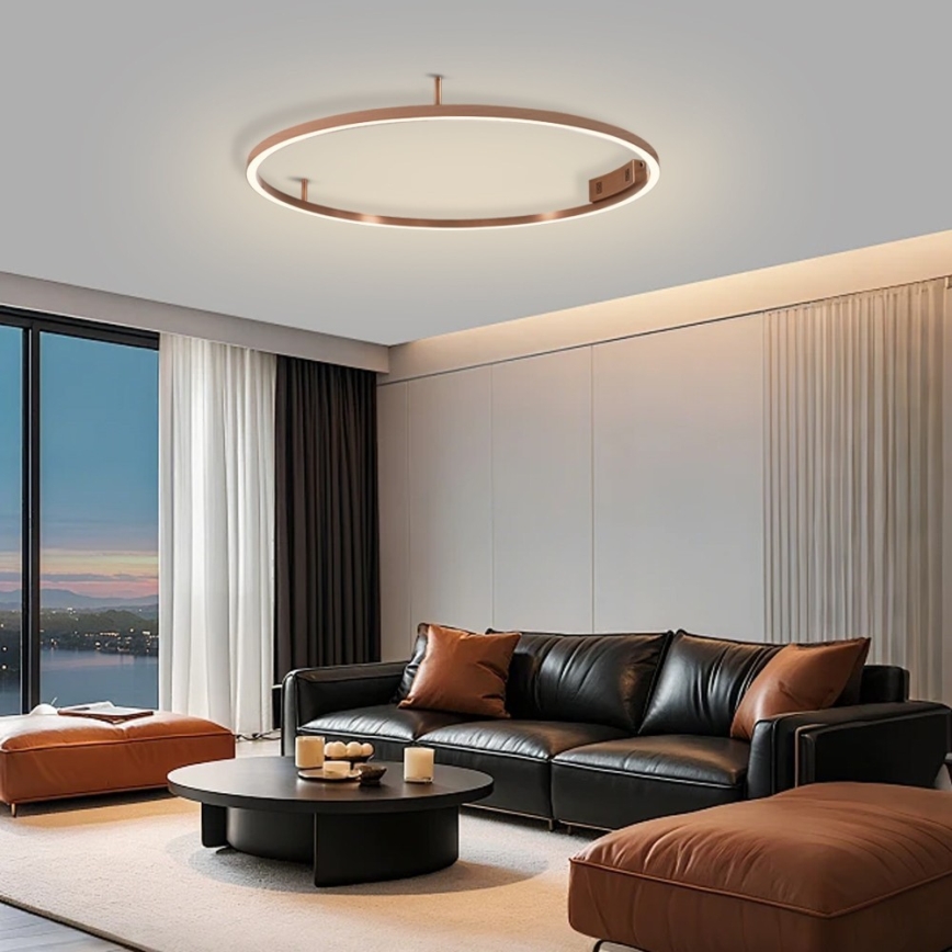 Immax NEO 07326-80C - LED prigušivo stropno svjetlo FINO LED/55W/230V 80 cm Tuya ružičasto zlato + daljinski upravljač