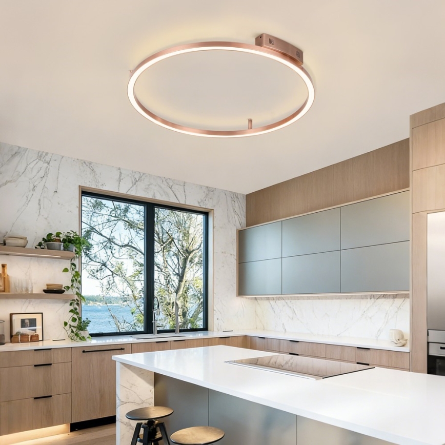 Immax NEO 07326-80C - LED prigušivo stropno svjetlo FINO LED/55W/230V 80 cm Tuya ružičasto zlato + daljinski upravljač