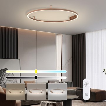 Immax NEO 07326-80C - LED stropna svjetiljka FINO, s mogućnošću prigušivanja, LED/55W/230V 80 cm Tuya ružičasto zlato + daljinski upravljač