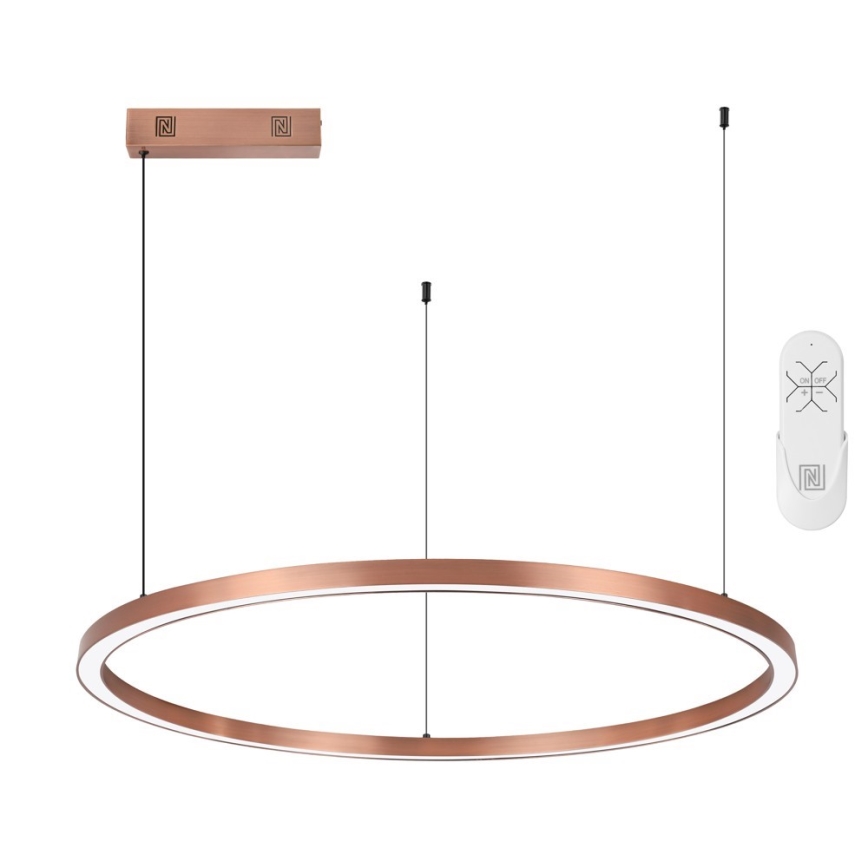 Immax NEO 07327L - LED luster s mogućnošću prigušivanja na sajli FINO LED/55W/230V 80 cm Tuya ružičasto zlato + daljinski upravljač